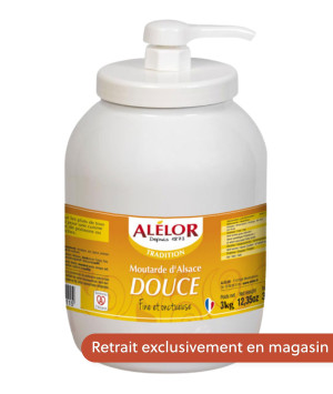 Moutarde Douce d’Alsace Pompe 3Kg [Format Spécial Pro & Association]